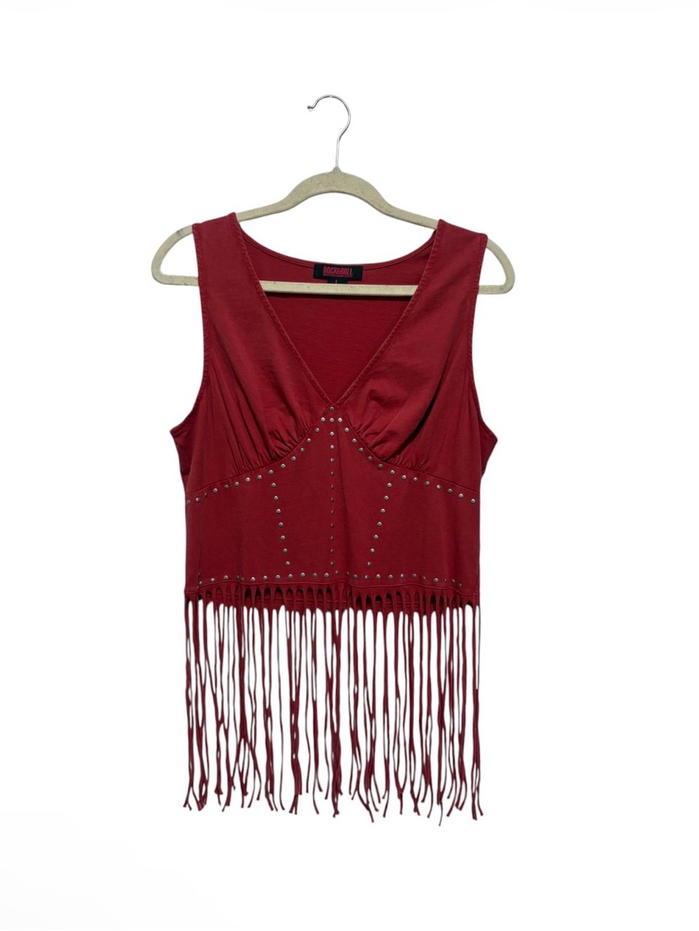 Rock & Roll Denim Women's Studded Fringe Tank